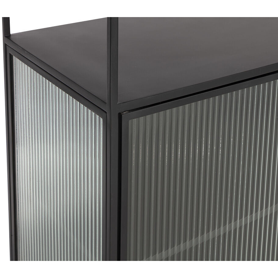 Parsons Clear / Matte Black Bookcase